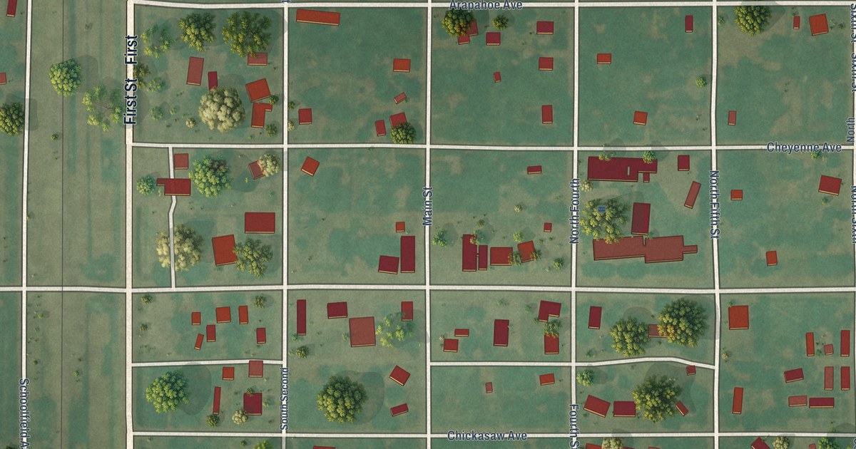 Map of Terral, Oklahoma in 2026