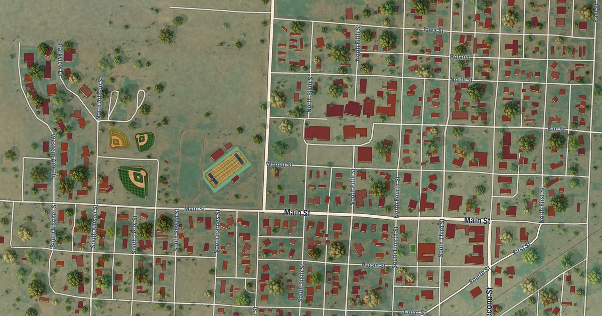 Map of Texhoma, Oklahoma in 2026