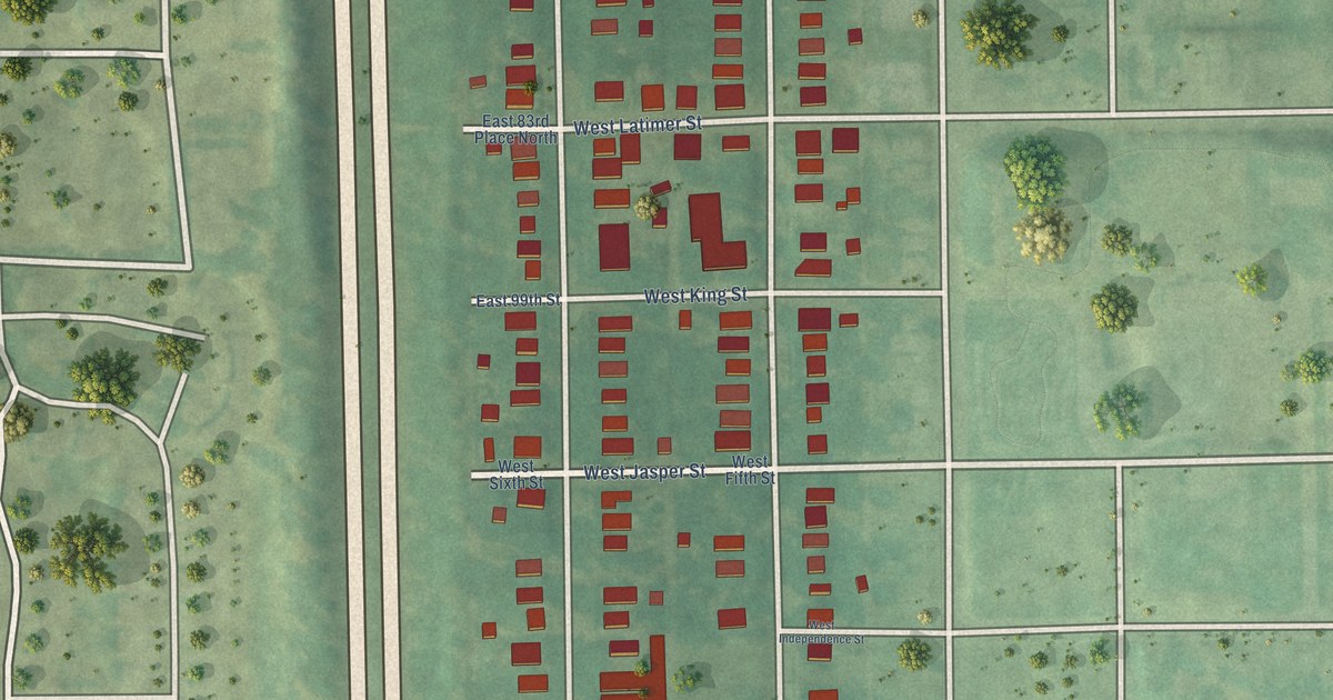 Detailed Map of The Heights, Oklahoma