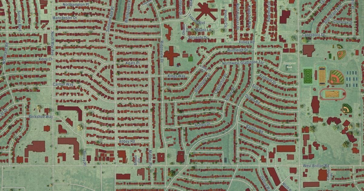 Map of The Village, Oklahoma in 2026