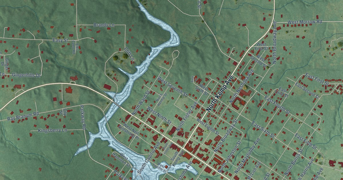 Map of Tishomingo, Oklahoma in 2026