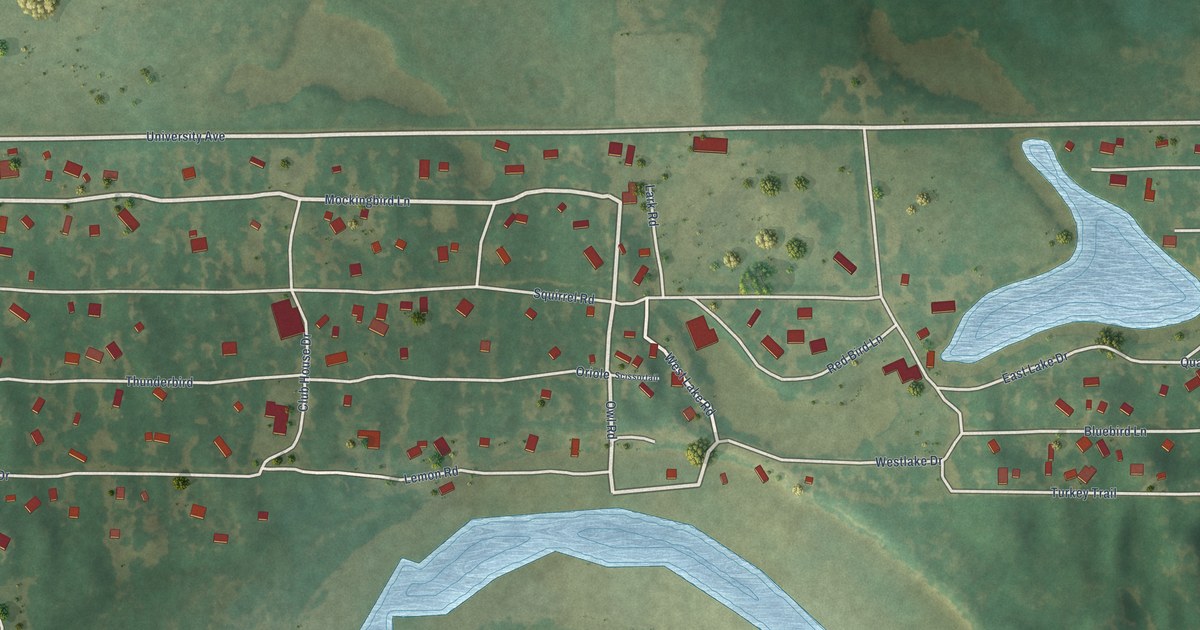 Map of Twin Lakes, Oklahoma in 2026