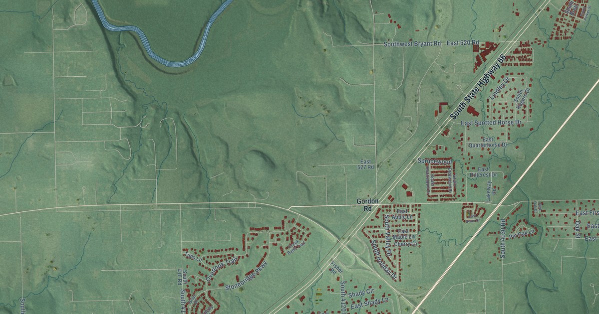 Map of Verdigris, Oklahoma in 2026
