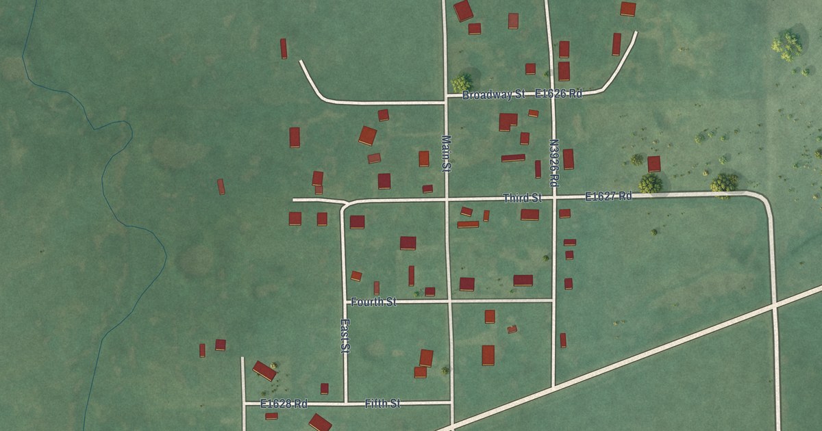 Map of Wardville, Oklahoma in 2026