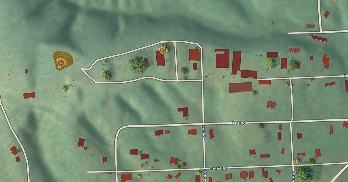 Map of Watts, Oklahoma in 2026