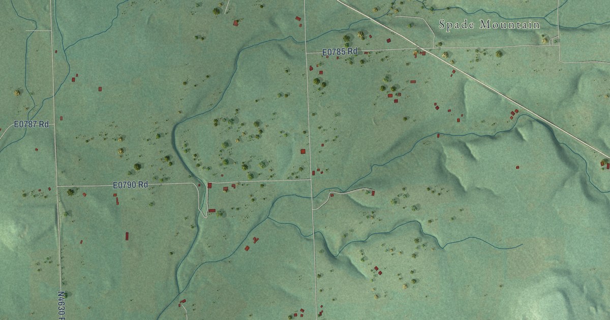 Map of Wauhillau, Oklahoma in 2026