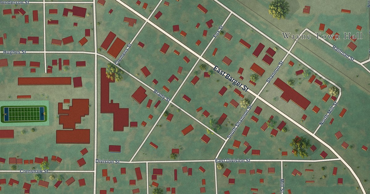 Map of Wayne, Oklahoma in 2026