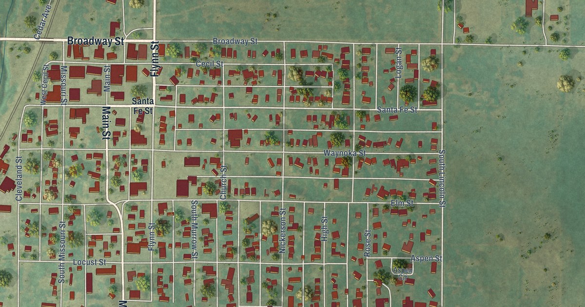 Map of Waynoka, Oklahoma in 2026