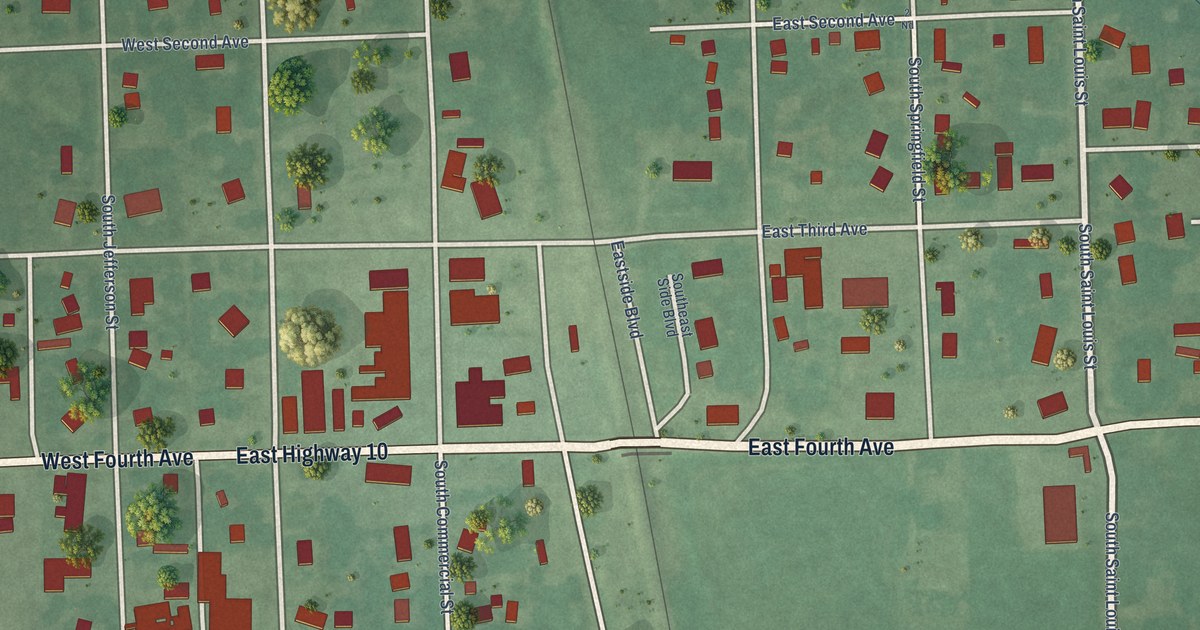 Map of Welch, Oklahoma in 2026