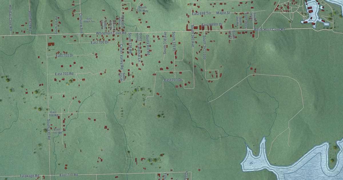 Map of Whitehorn Cove, Oklahoma in 2026