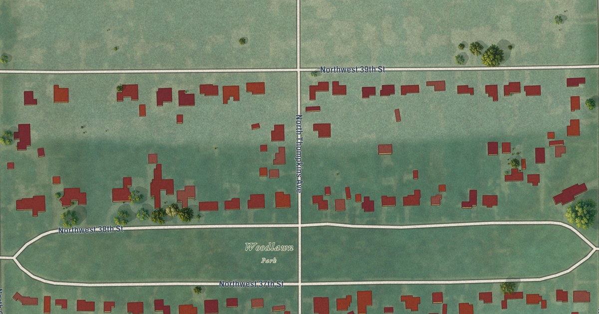 Map of Woodlawn Park, Oklahoma in 2026