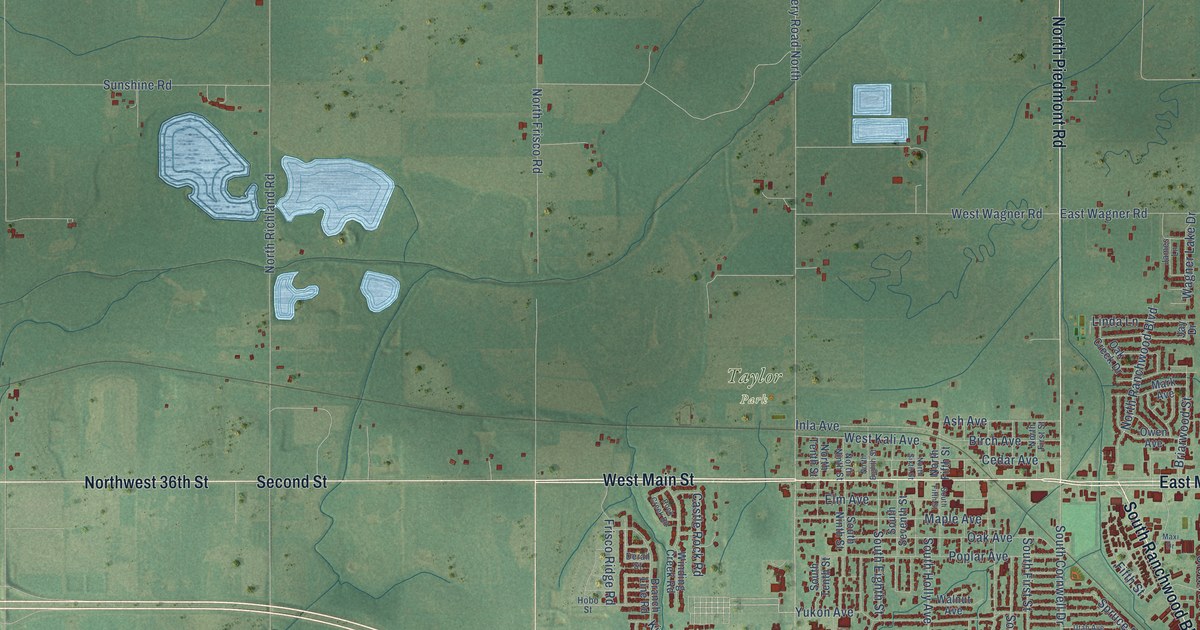Map of Yukon, Oklahoma in 2026