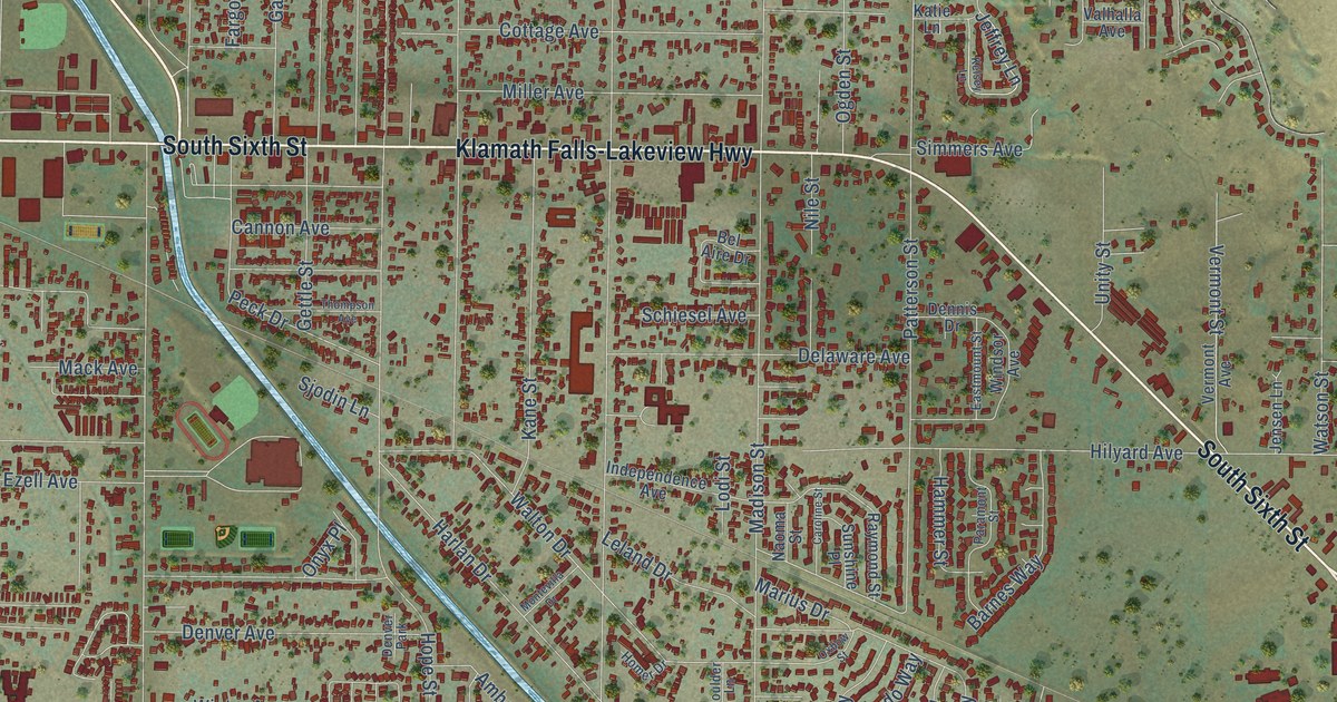 Map of Altamont, Oregon in 2026