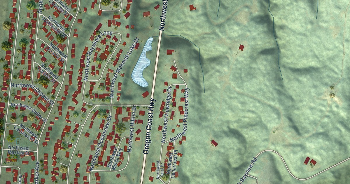 Map of Bayshore, Oregon in 2026