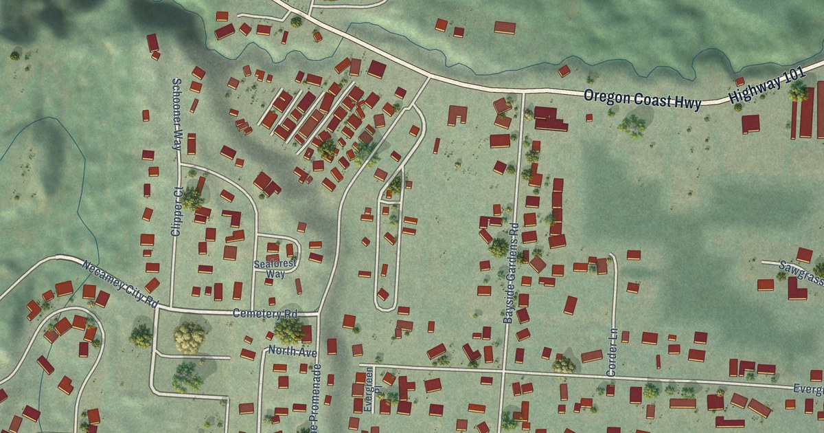 Map of Bayside Gardens, Oregon in 2026