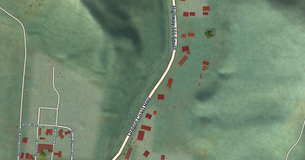 Map of Beaver, Oregon in 2026