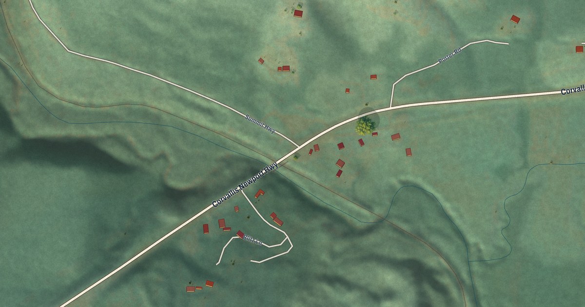 Map of Blodgett, Oregon in 2026