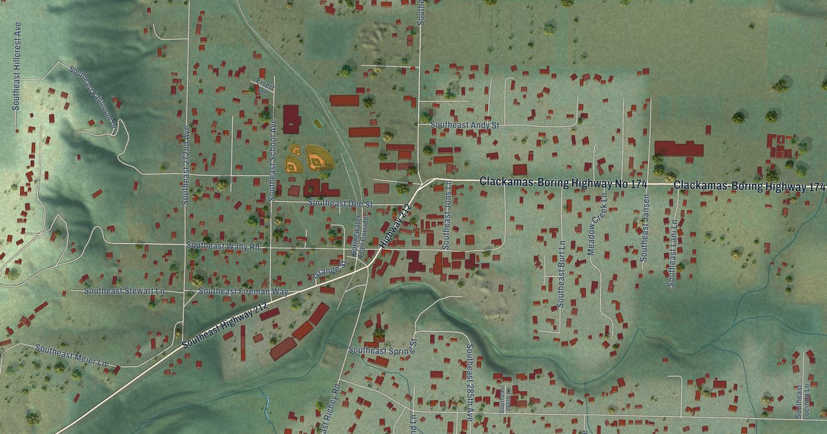 Map of Boring, Oregon in 2026