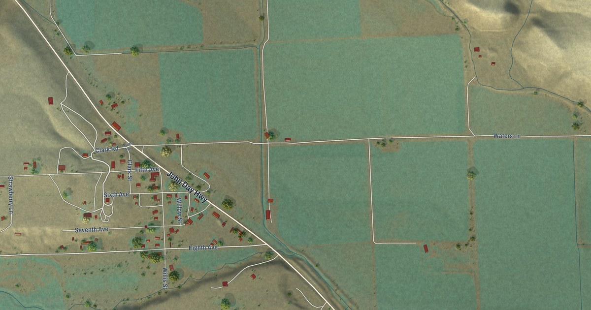 Map of Brogan, Oregon in 2026