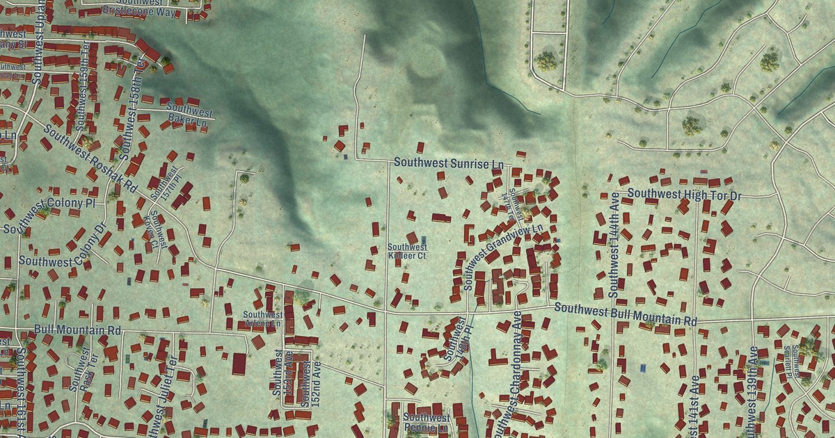 Map of Bull Mountain, Oregon in 2026