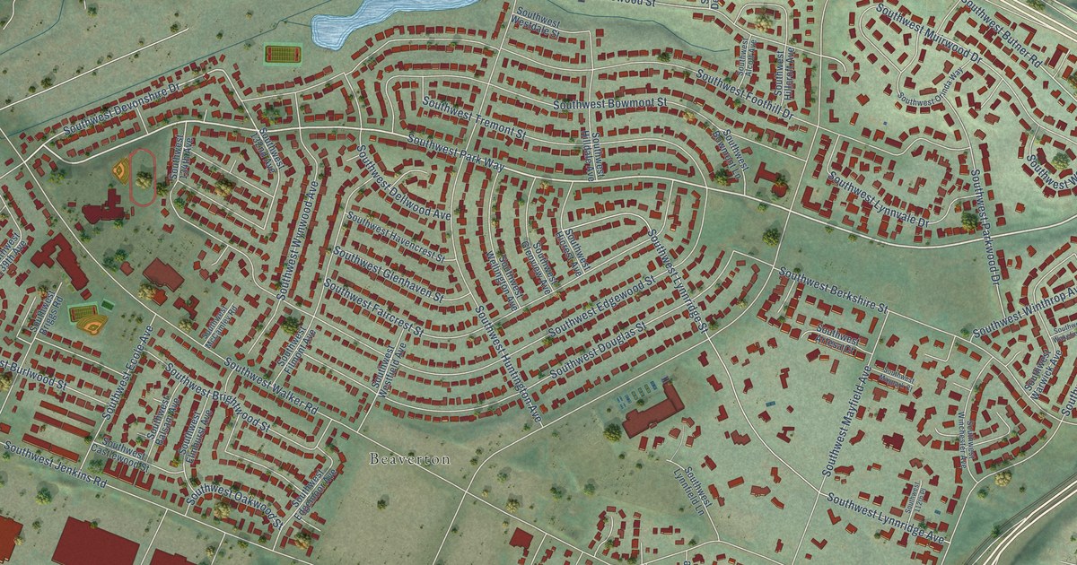 Map of Cedar Hills, Oregon in 2026