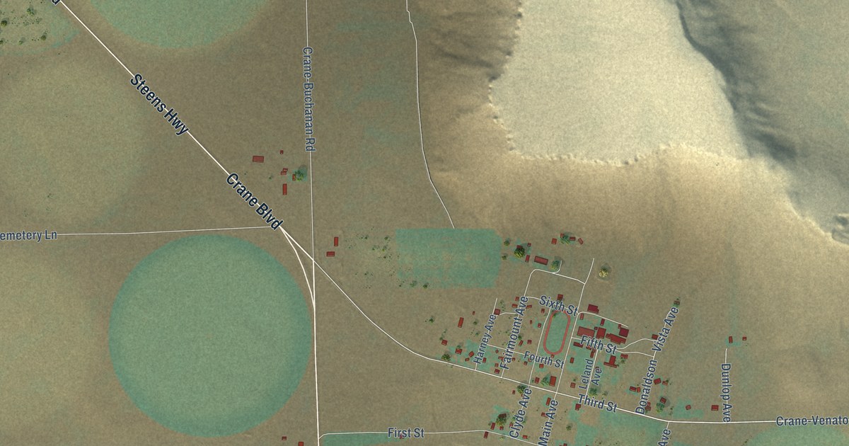 Map of Crane, Oregon in 2026