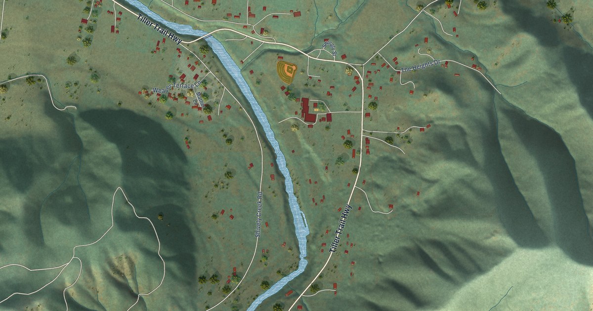Map of Days Creek, Oregon in 2026
