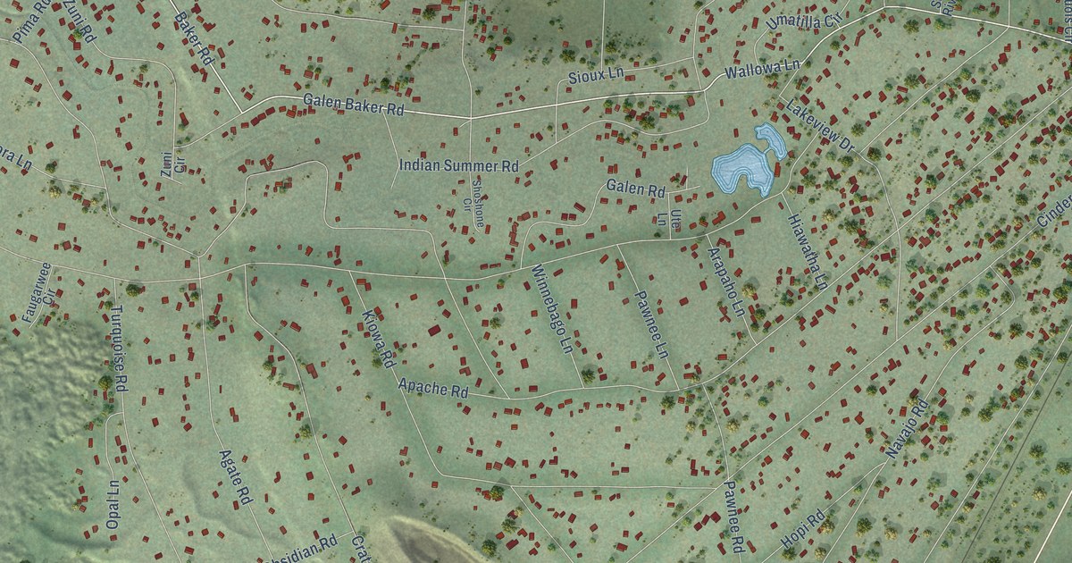 Map of Deschutes River Woods, Oregon in 2026