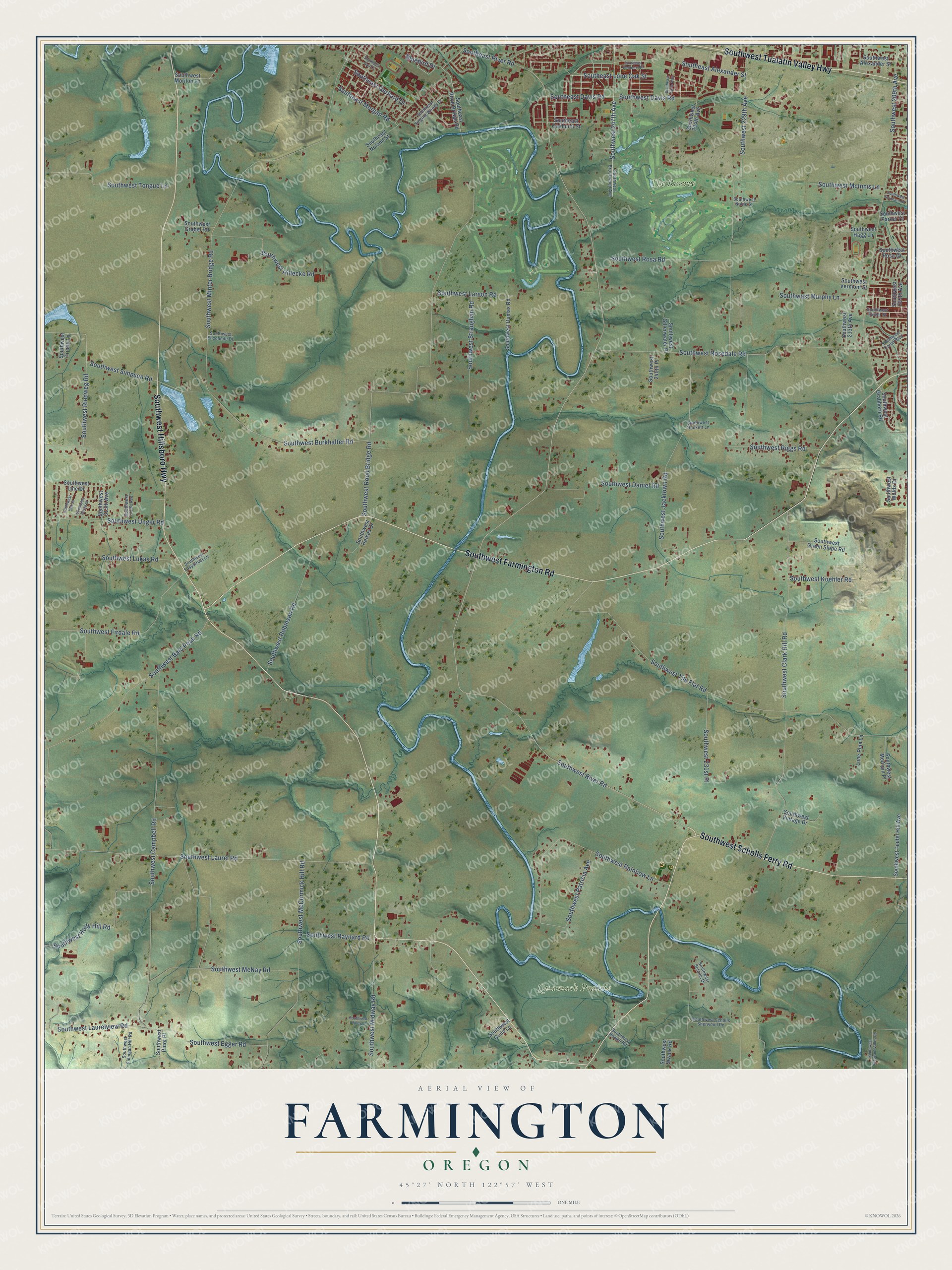Watermarked full-map preview of Farmington, Oregon