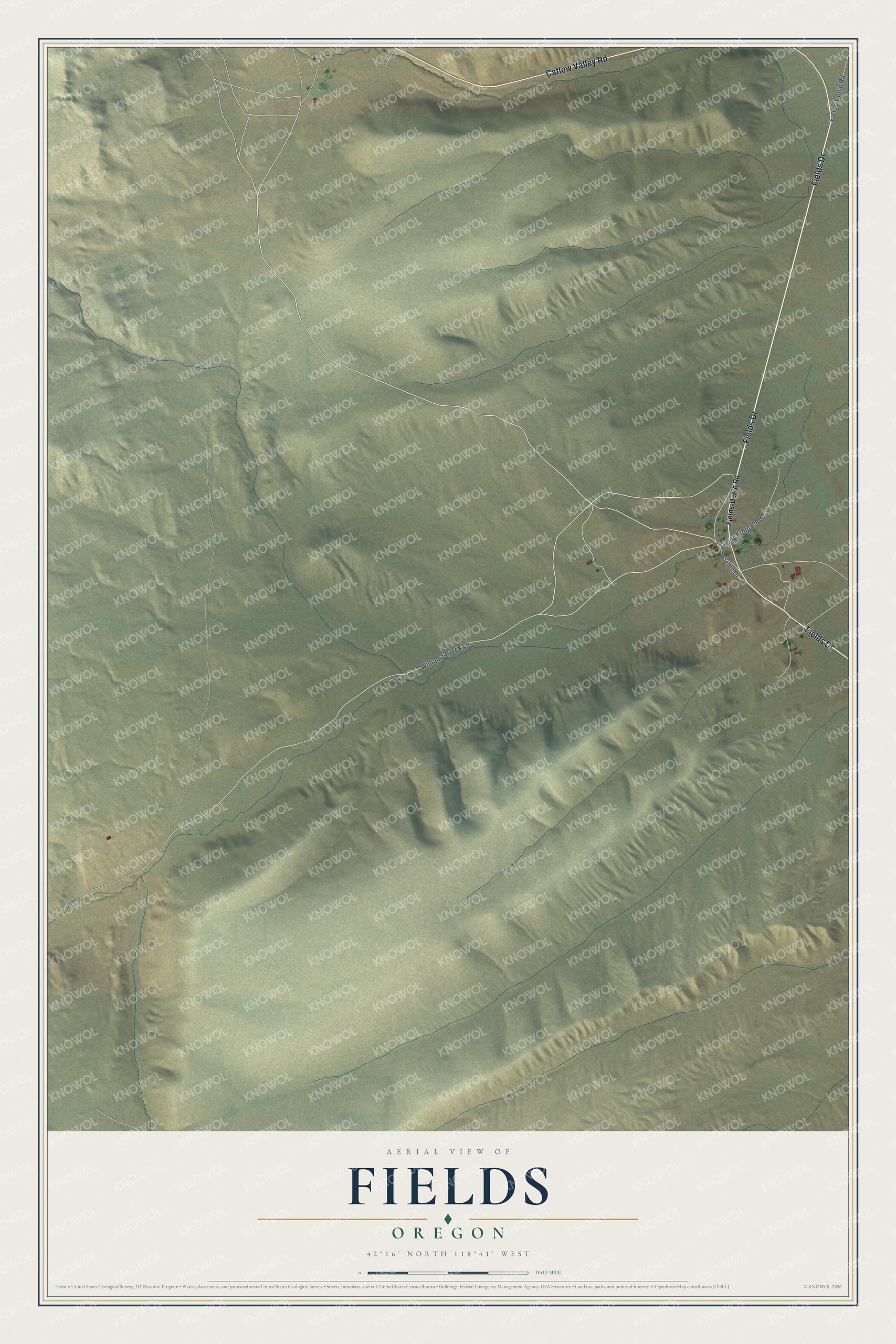 Watermarked full-map preview of Fields, Oregon