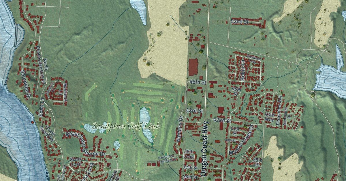 Map of Florence, Oregon in 2026