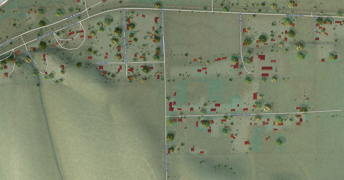 Map of Gopher Flats, Oregon in 2026