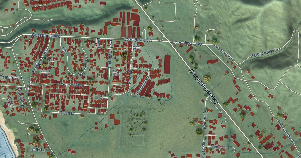 Map of Harbor, Oregon in 2026