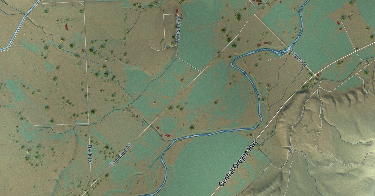 Map of Harper, Oregon in 2026