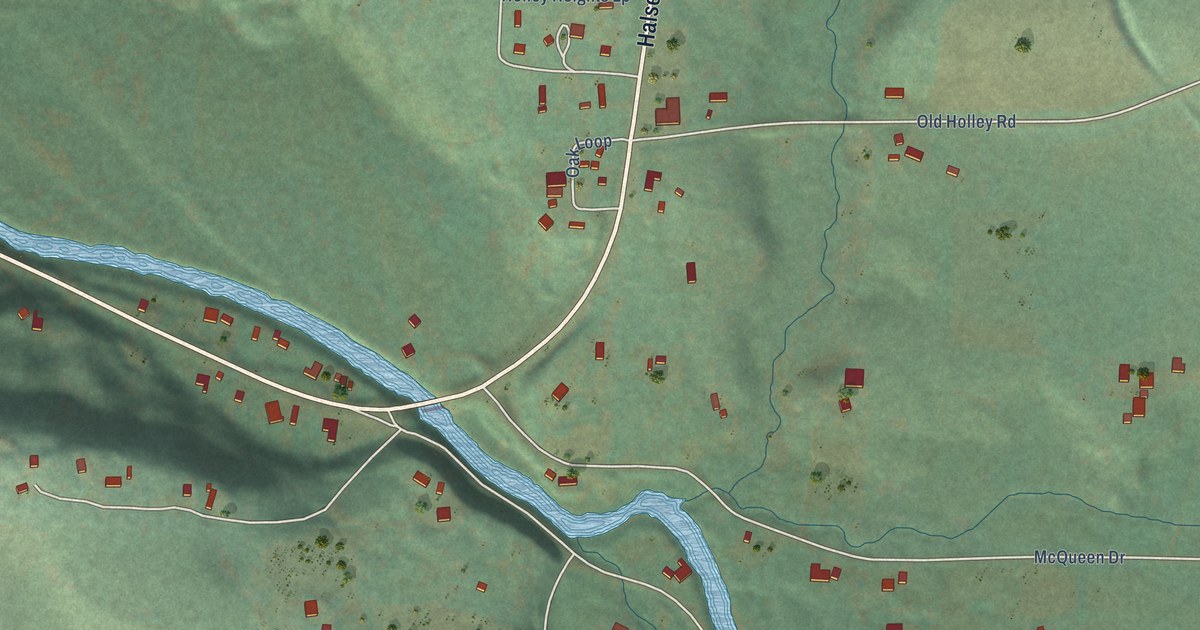 Map of Holley, Oregon in 2026