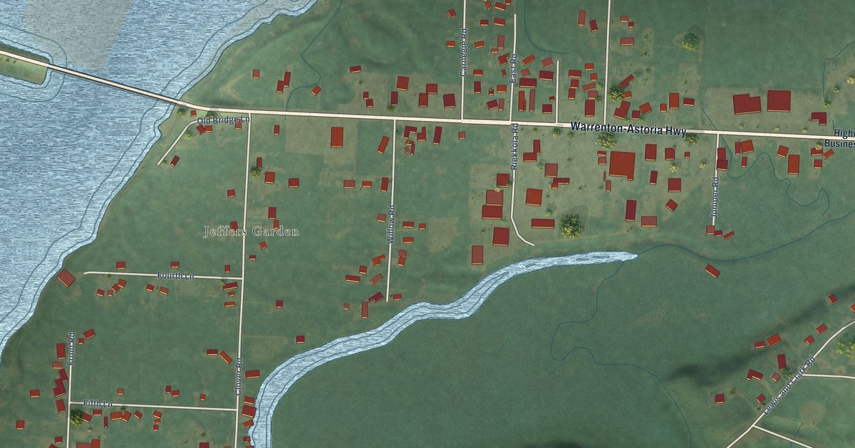Map of Jeffers Gardens, Oregon in 2026