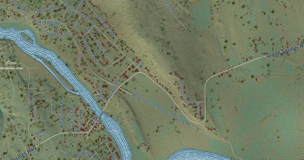 Map of Keno, Oregon in 2026