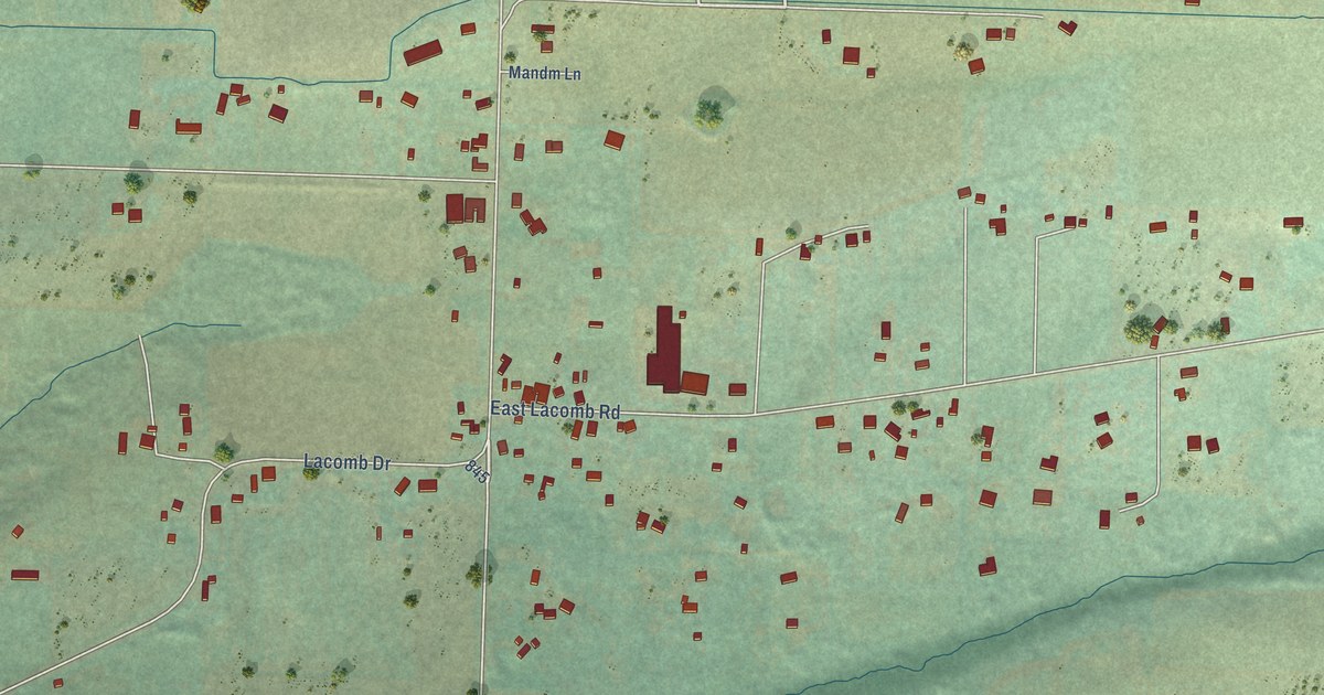 Map of Lacomb, Oregon in 2026