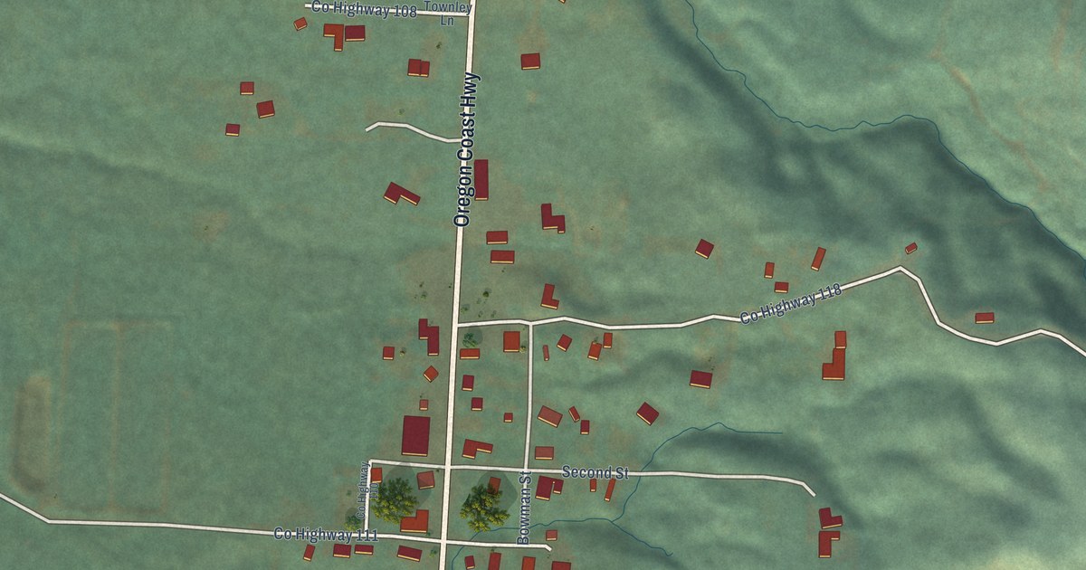 Map of Langlois, Oregon in 2026