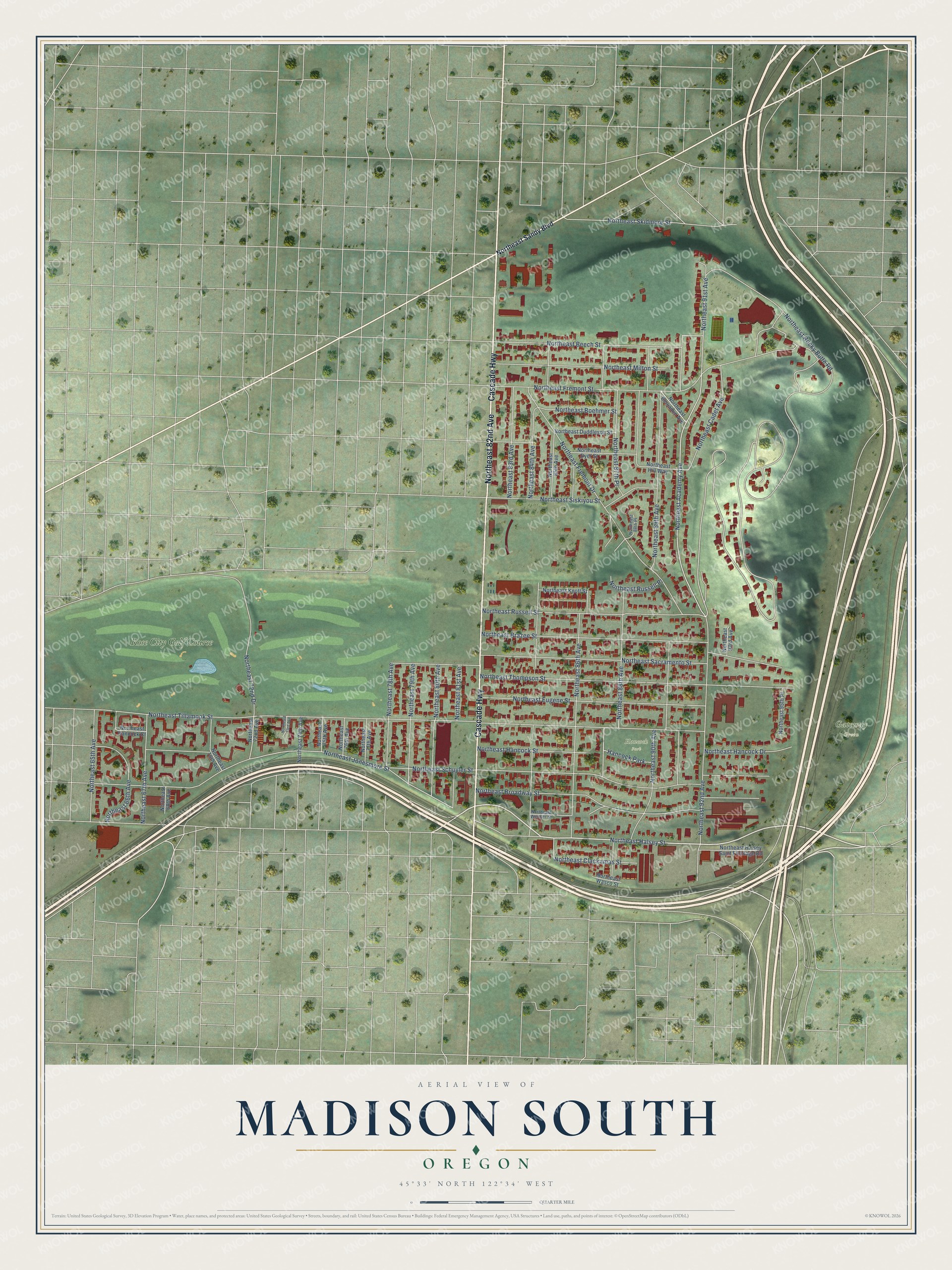 Watermarked full-map preview of Madison South, Oregon