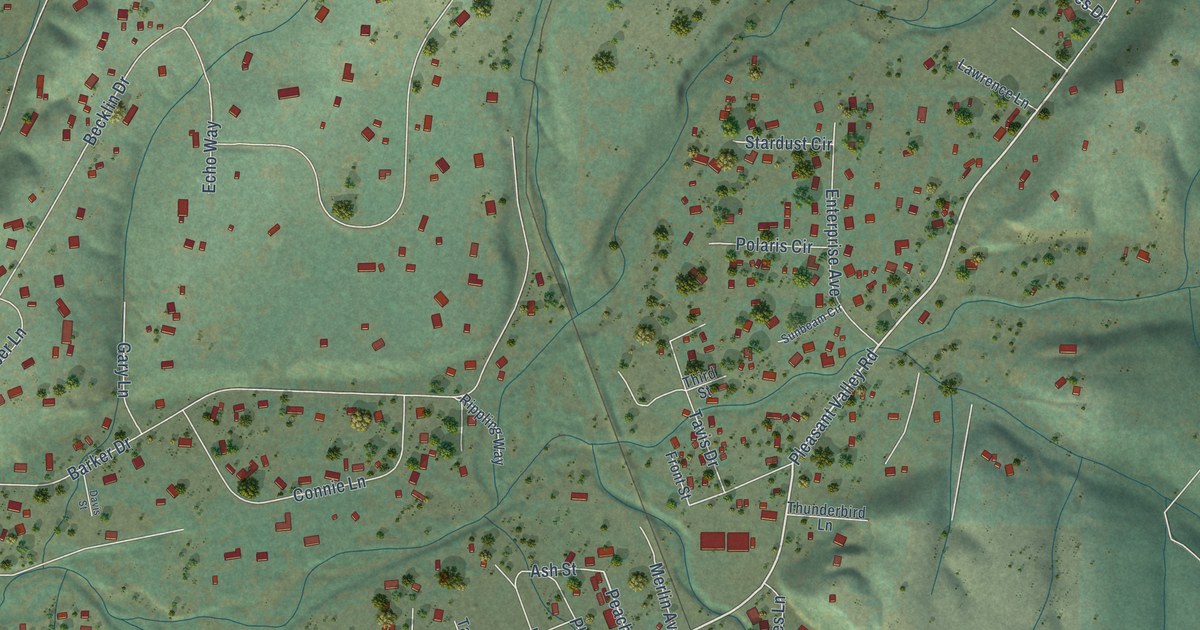 Map of Merlin, Oregon in 2026