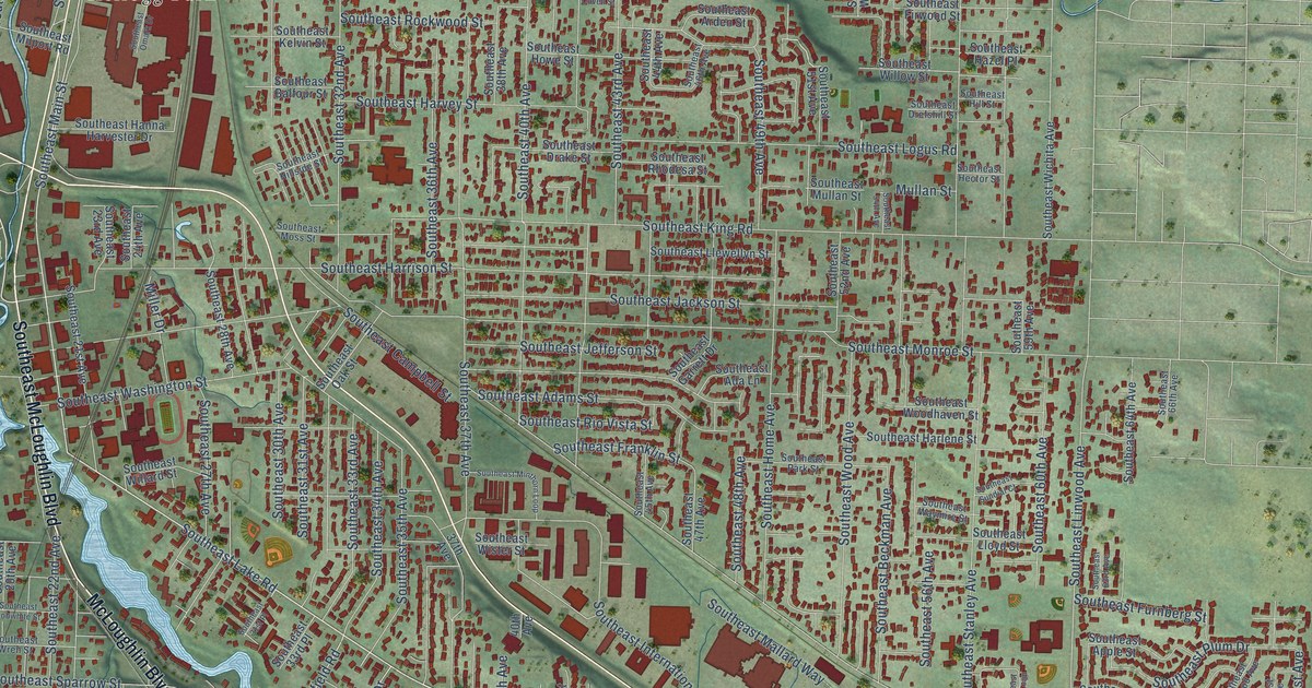 Map of Milwaukie, Oregon in 2026