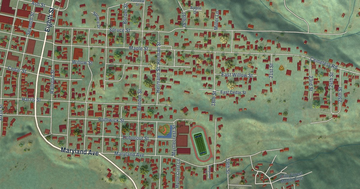 Map of Myrtle Point, Oregon in 2026