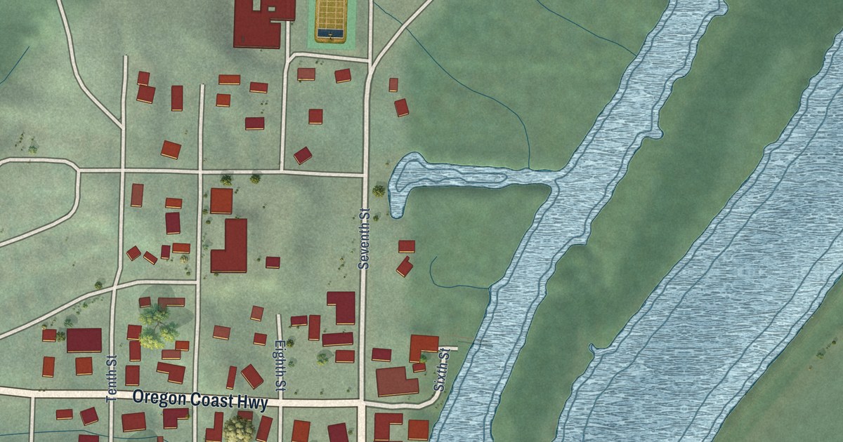 Map of Nehalem, Oregon in 2026