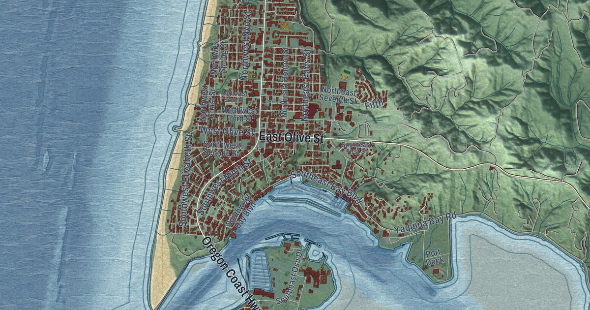 Map of Newport, Oregon in 2026