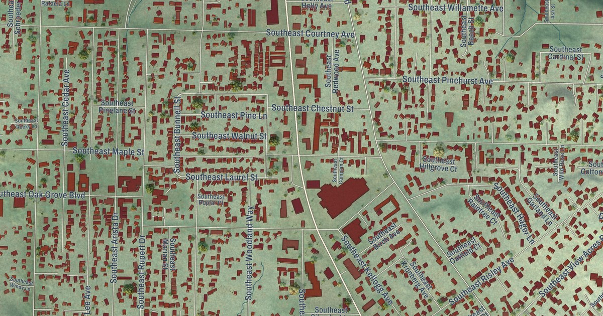 Map of Oak Grove, Oregon in 2026