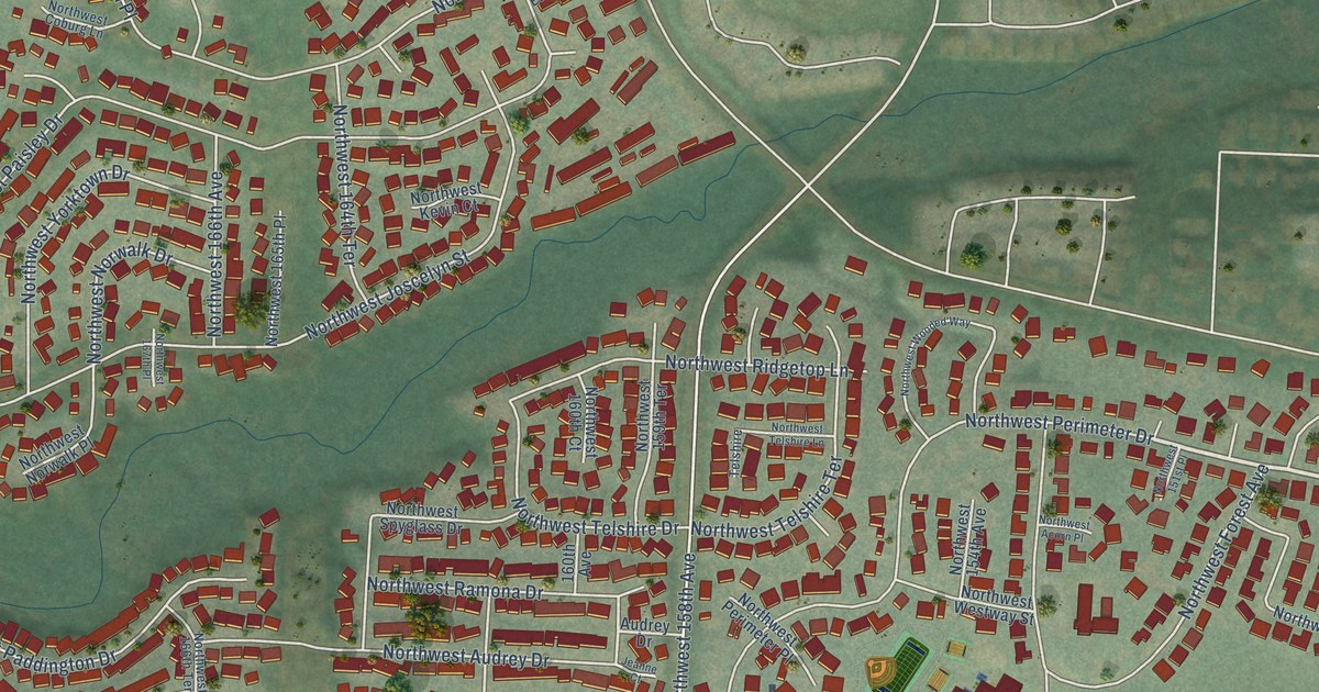 Map of Oak Hills, Oregon in 2026