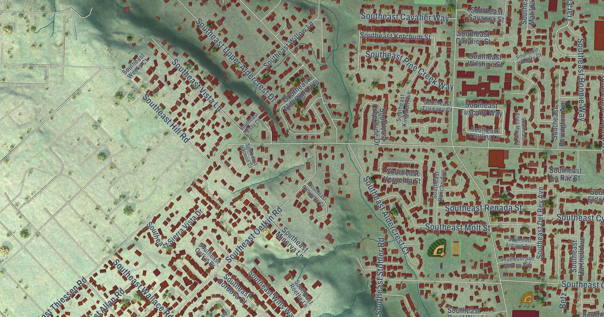 Map of Oatfield, Oregon in 2026