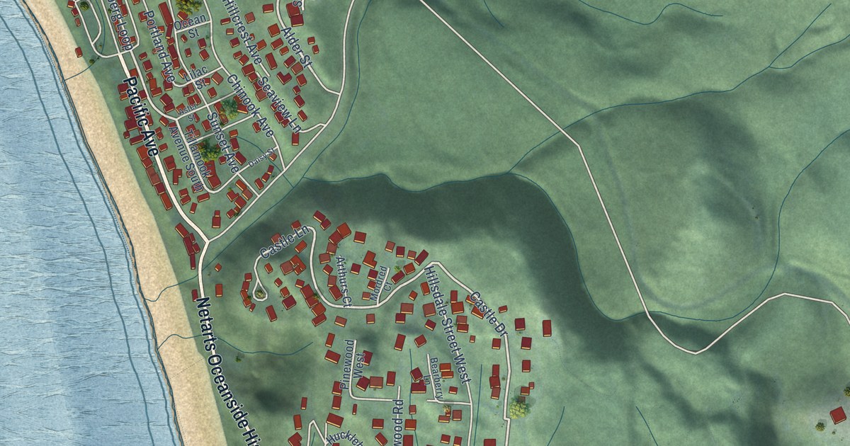 Map of Oceanside, Oregon in 2026