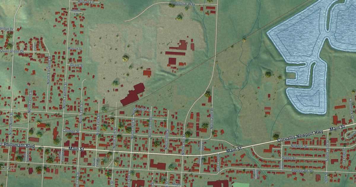 Map of Philomath, Oregon in 2026